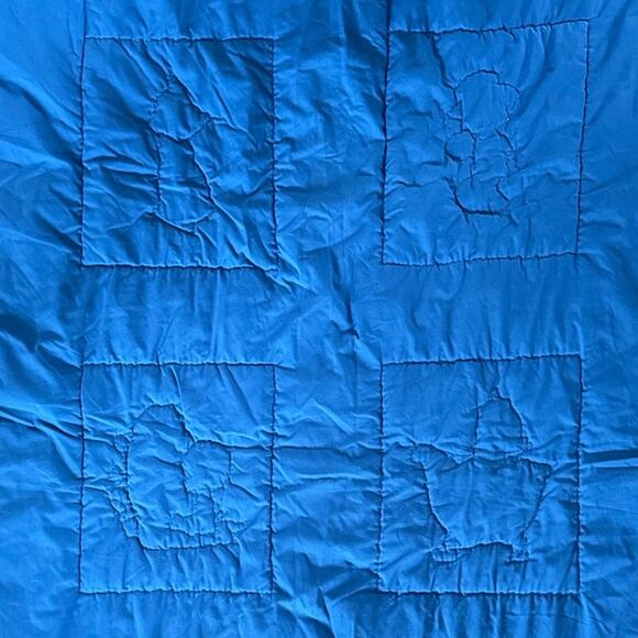 Vintage Hand Embroidered Child’s Quilt – Blue & White Precious Moments Style - Picture 16 of 16